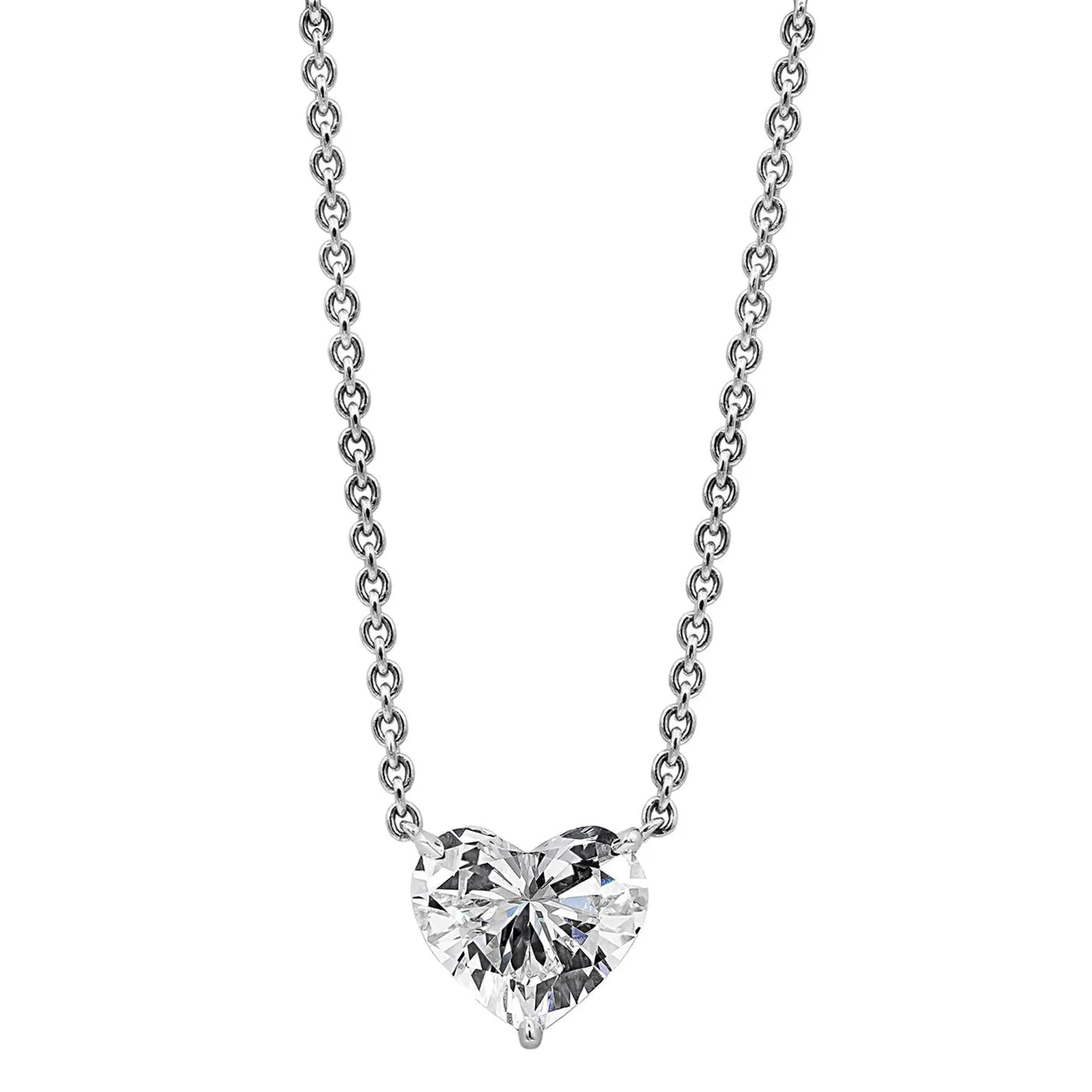 2.00 Carat IGI Heart Shape Diamond Necklace Fancy Pendant VS1 Clarity G Color