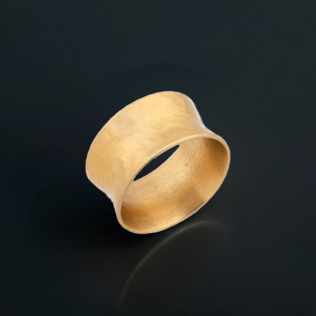 22k All Gold "Aurora" Thin Band