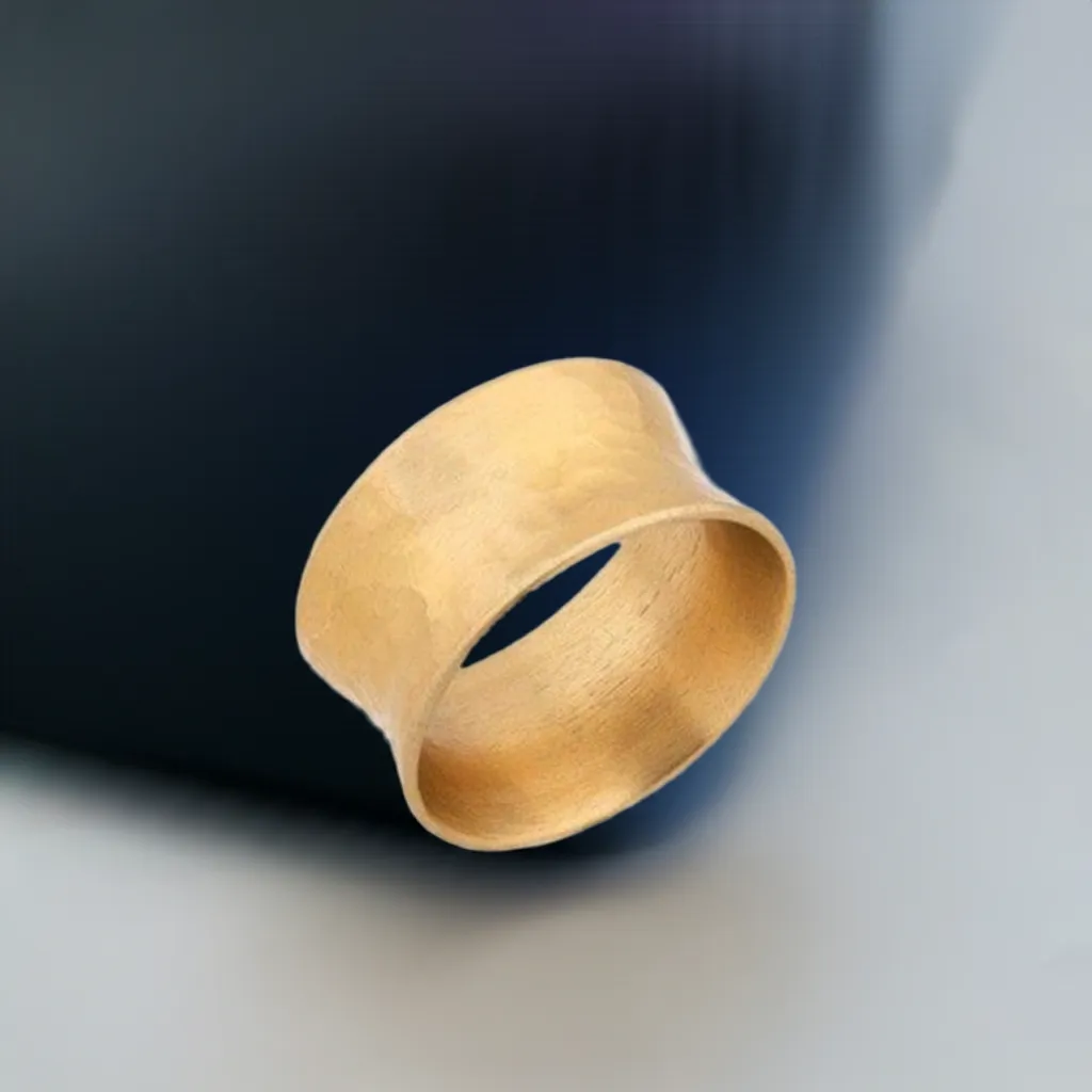 22k All Gold "Aurora" Thin Band