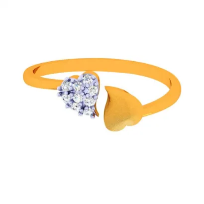 22k Little Heart Connection Ring