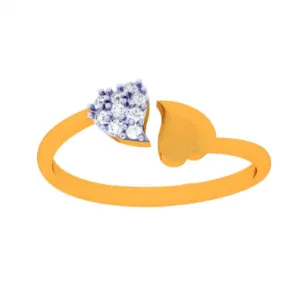 22k Little Heart Connection Ring
