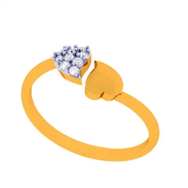 22k Little Heart Connection Ring