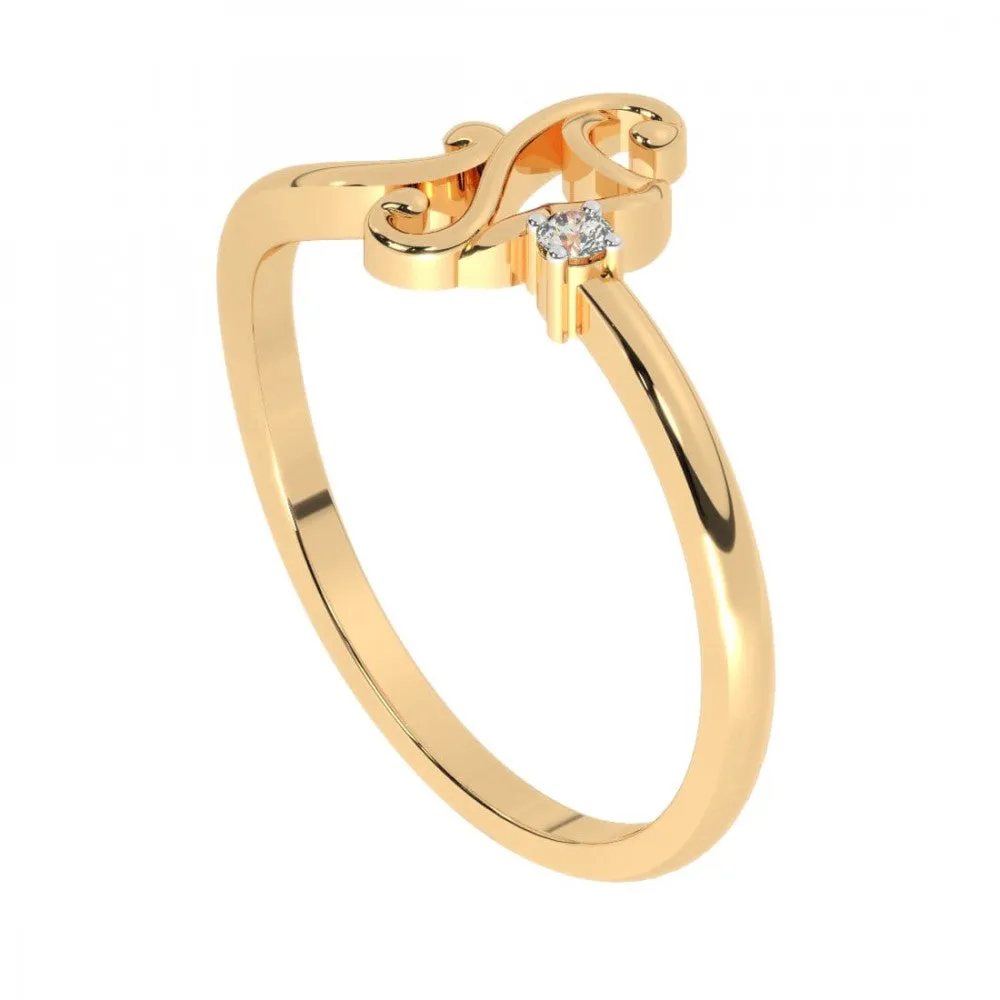 22KT (916) Yellow Gold Ring For Women