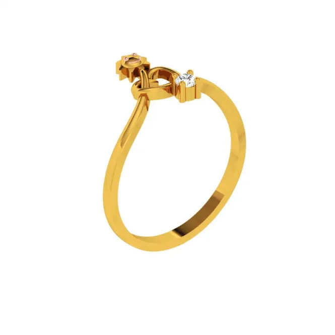 22KT (916) Yellow Gold Ring For Women
