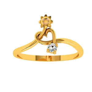22KT (916) Yellow Gold Ring For Women