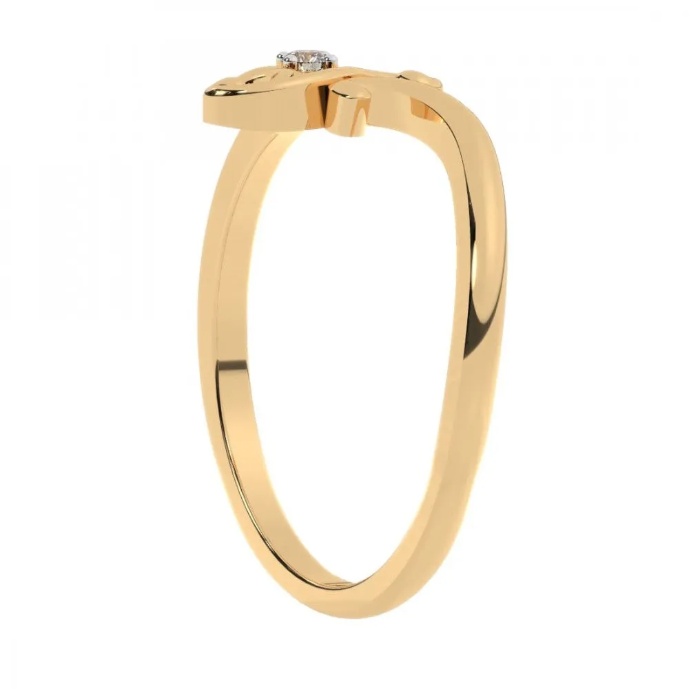 22KT (916) Yellow Gold Ring For Women
