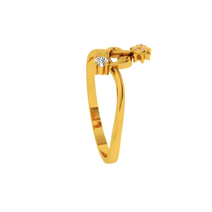 22KT (916) Yellow Gold Ring For Women