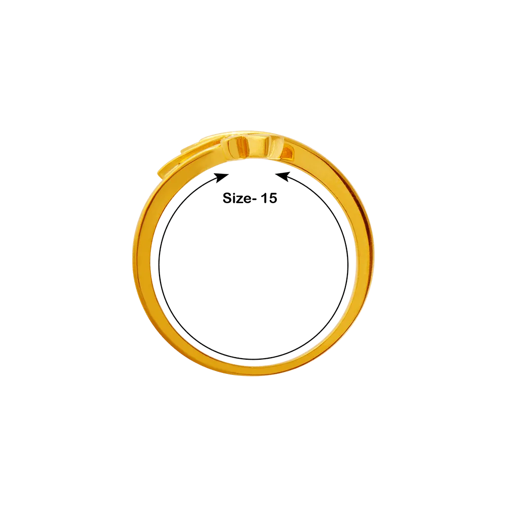22KT Yellow Gold And American Diamond Ring For Women