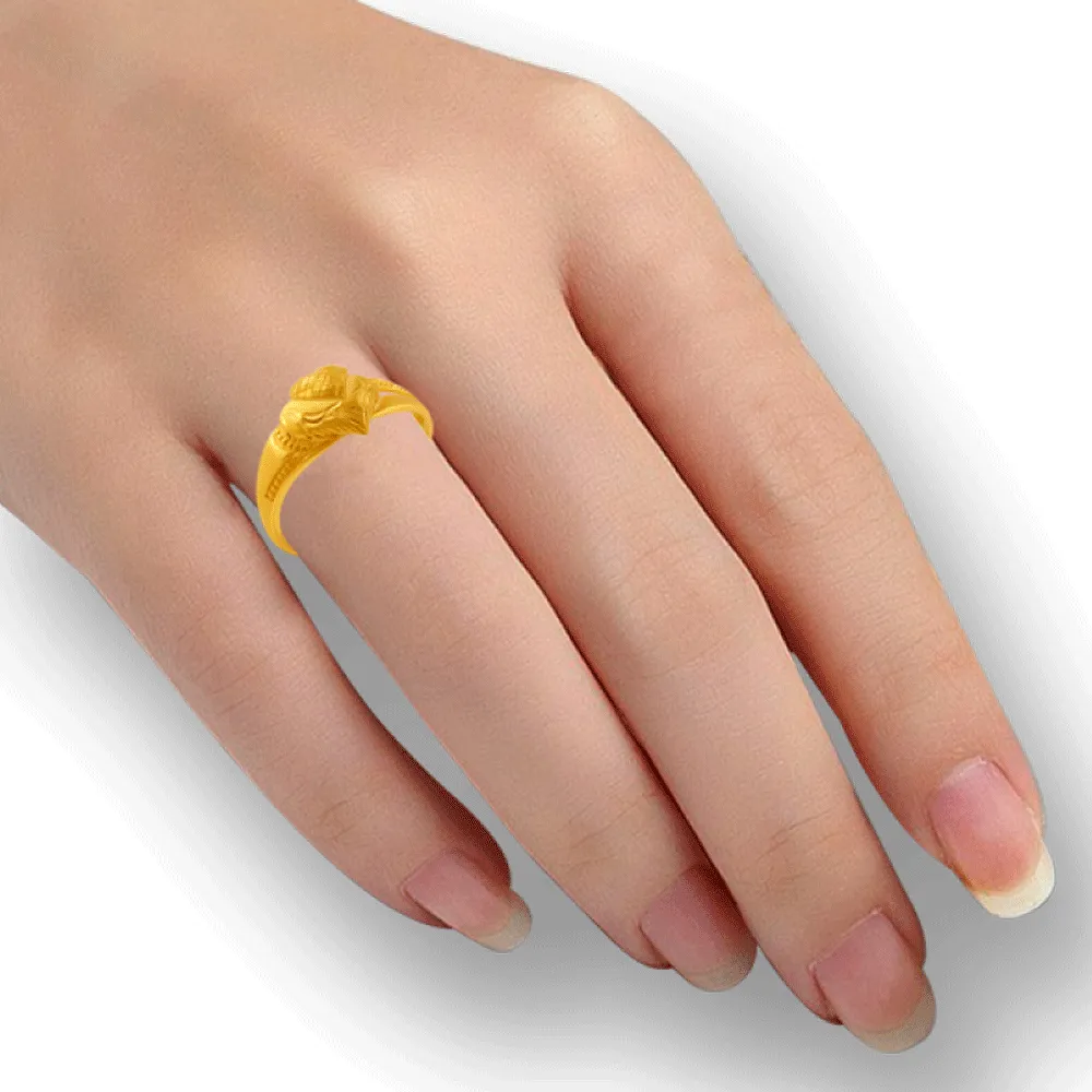22KT Yellow Gold Ring For Women