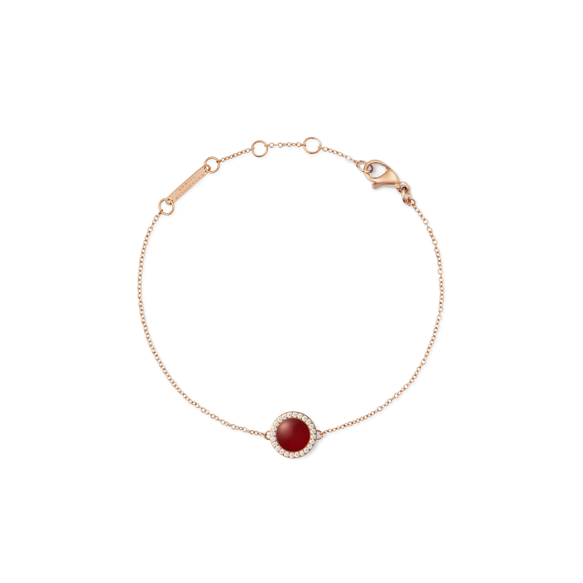 Audrey Bracelet  Red Agathe Rose Gold