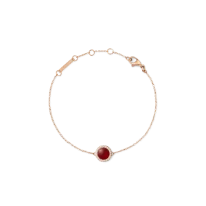 Audrey Bracelet  Red Agathe Rose Gold