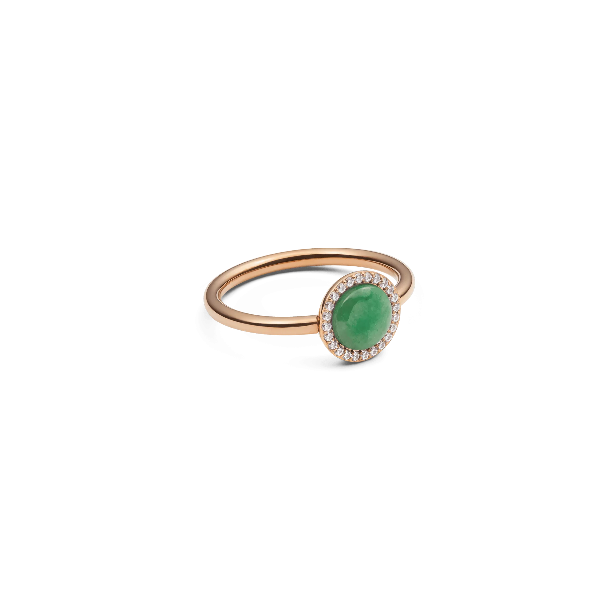 Audrey Ring Jade Rose Gold