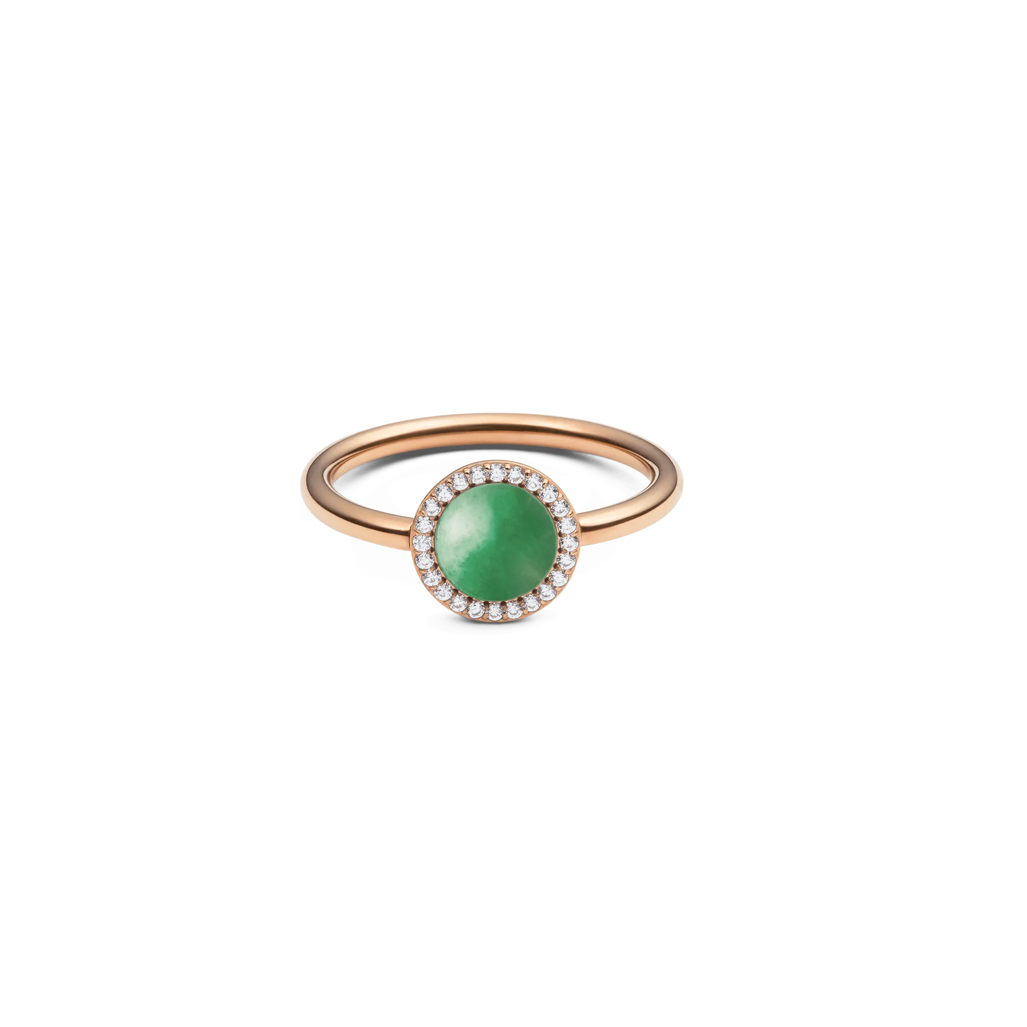 Audrey Ring Jade Rose Gold