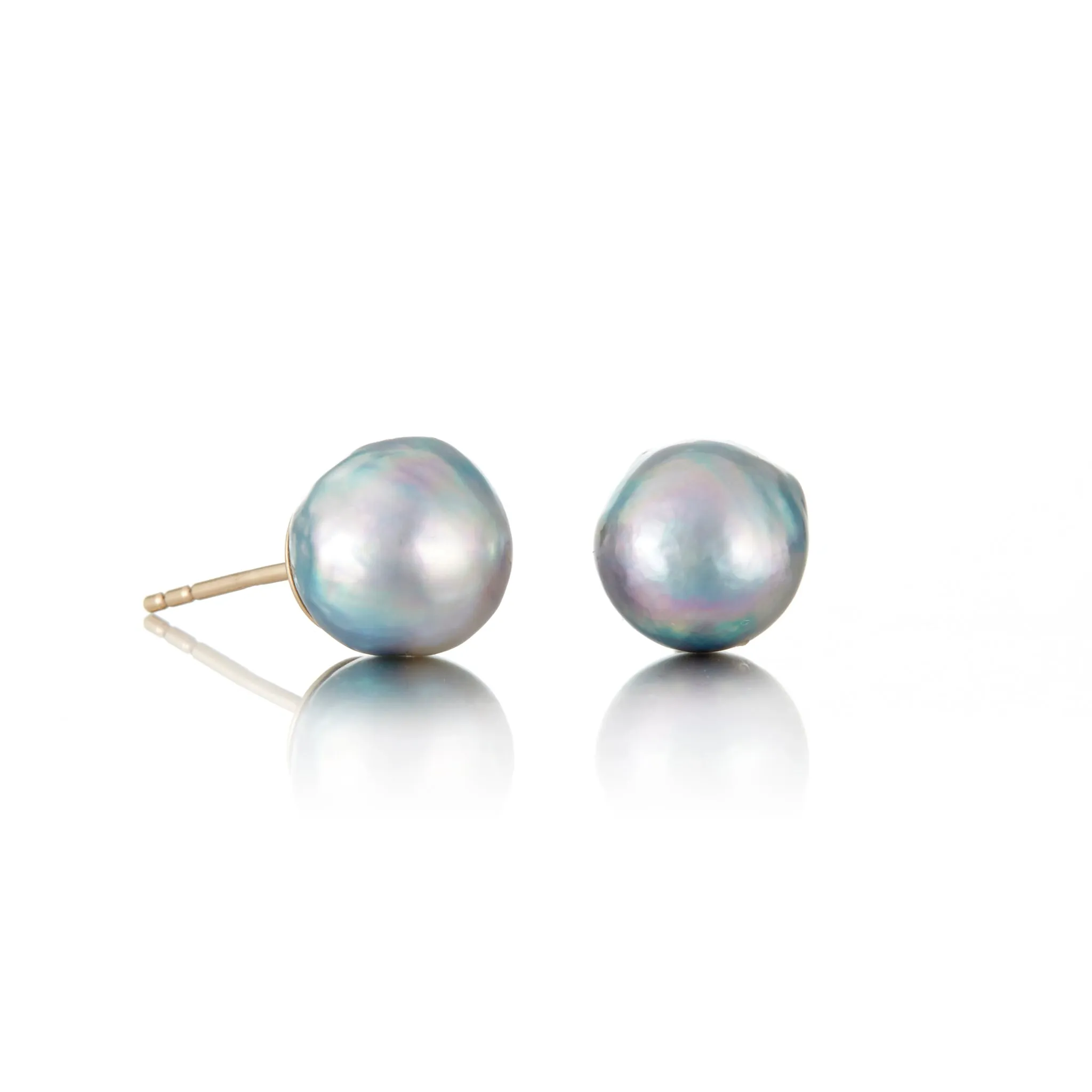 Baroque Blue Akoya Pearl Earrings