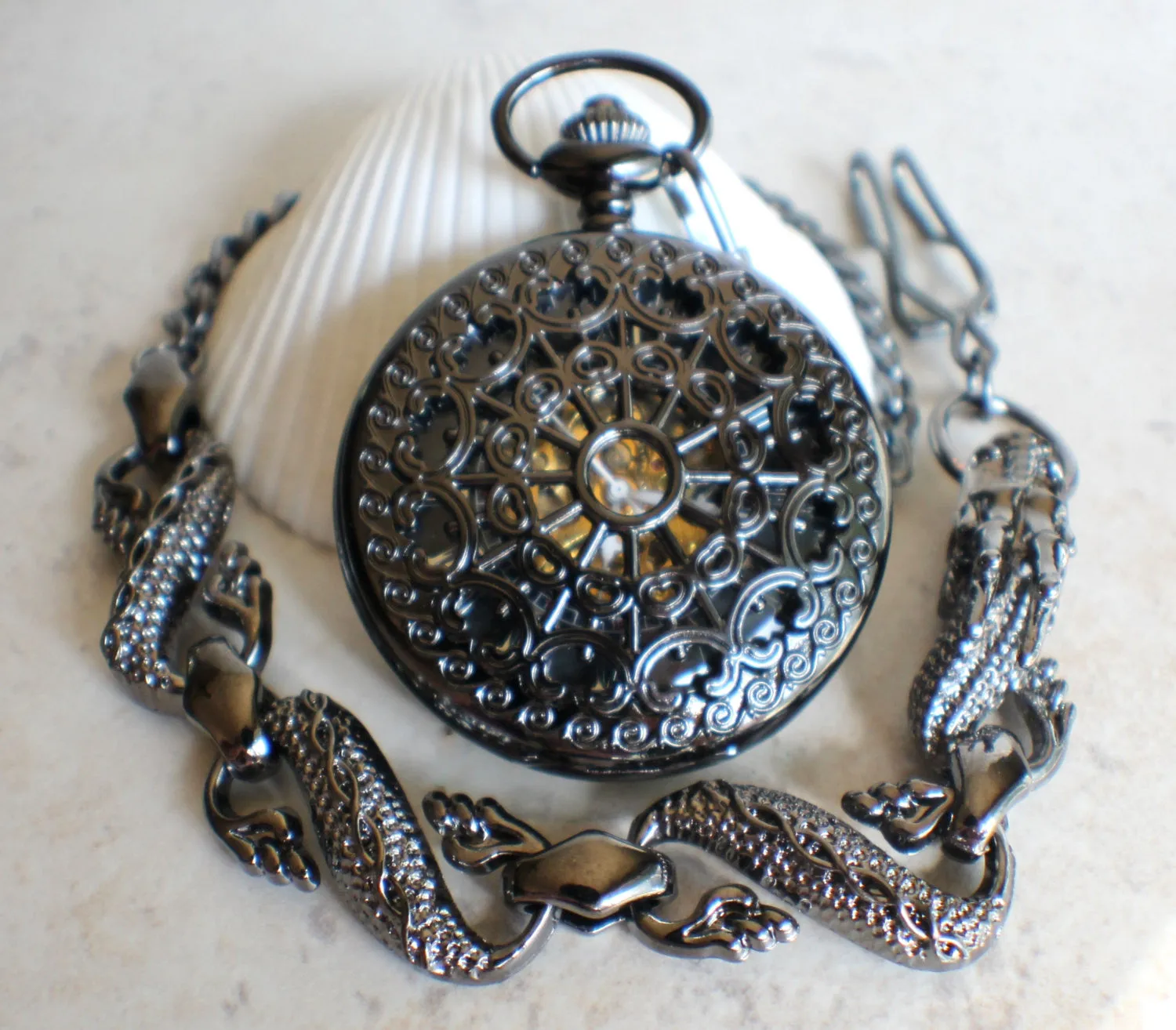 Black Dragon Pocket Watch