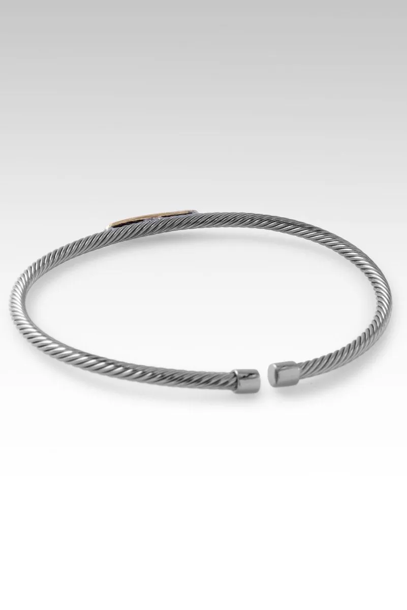 Black Rhodium Peace & Hope Cuff? in Rhodium Over Sterling Silver