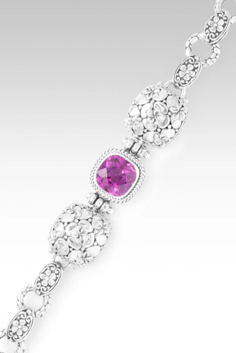 Bloom and Shine Bracelet? in Magenta Lab Created Sapphire