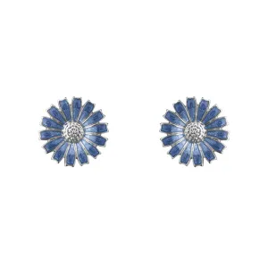 Blue Daisy Stud Earrings