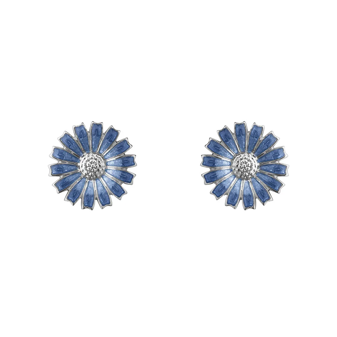 Blue Daisy Stud Earrings