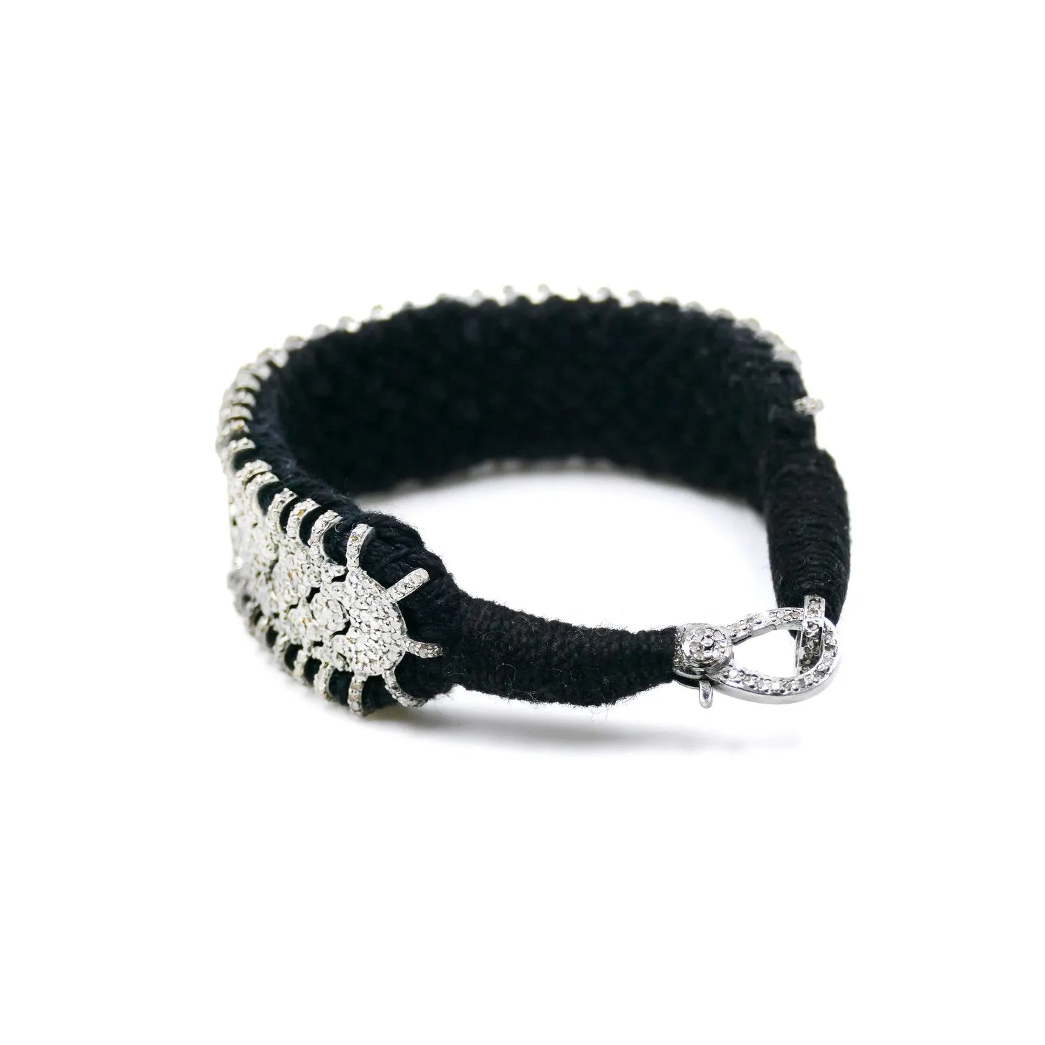 Brasilia Diamonds & Black Bracelet