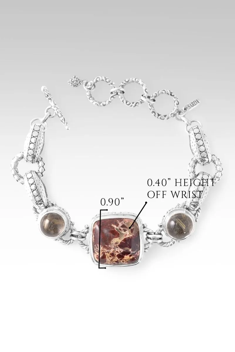 Care for my Heart Bracelet? in Brecciated Jasper & Gold Rutilated Quartz