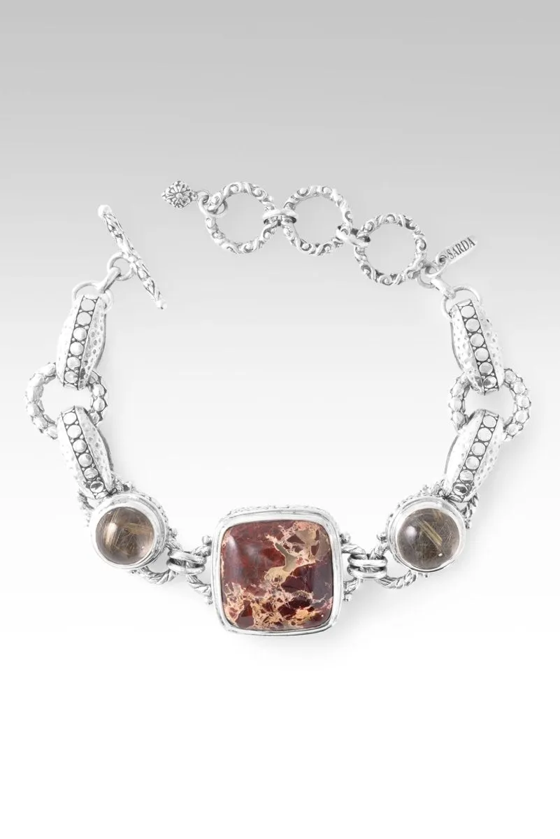 Care for my Heart Bracelet? in Brecciated Jasper & Gold Rutilated Quartz