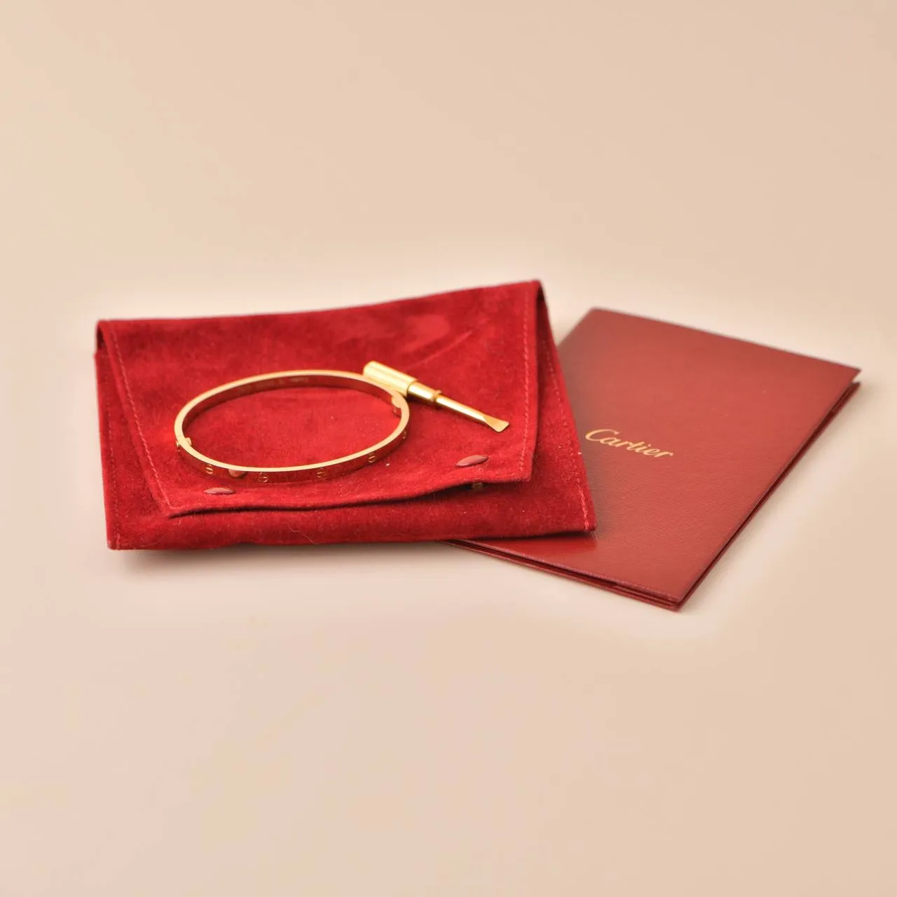 Cartier 18k Yellow Gold Small Model Bracelet Size 18