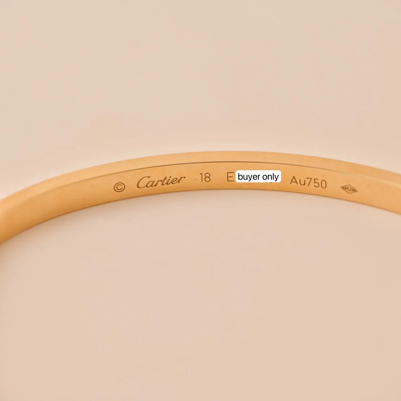 Cartier 18k Yellow Gold Small Model Bracelet Size 18