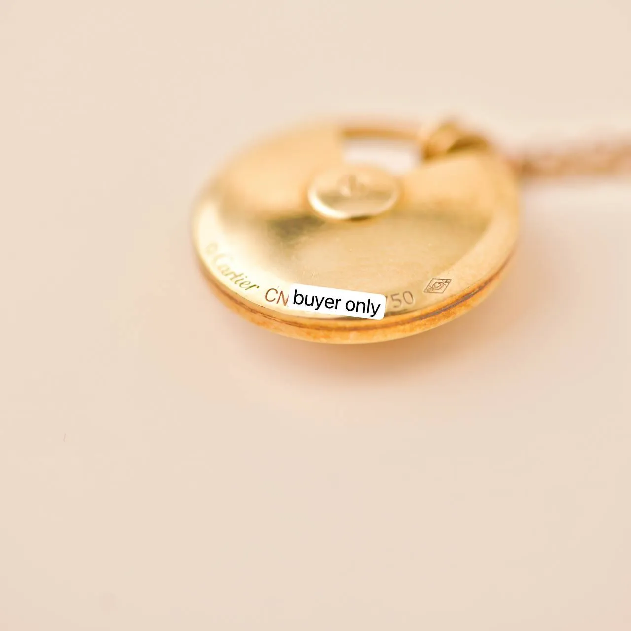 Cartier Amulette de Cartier Medium Diamond 18K Yellow Gold Necklace