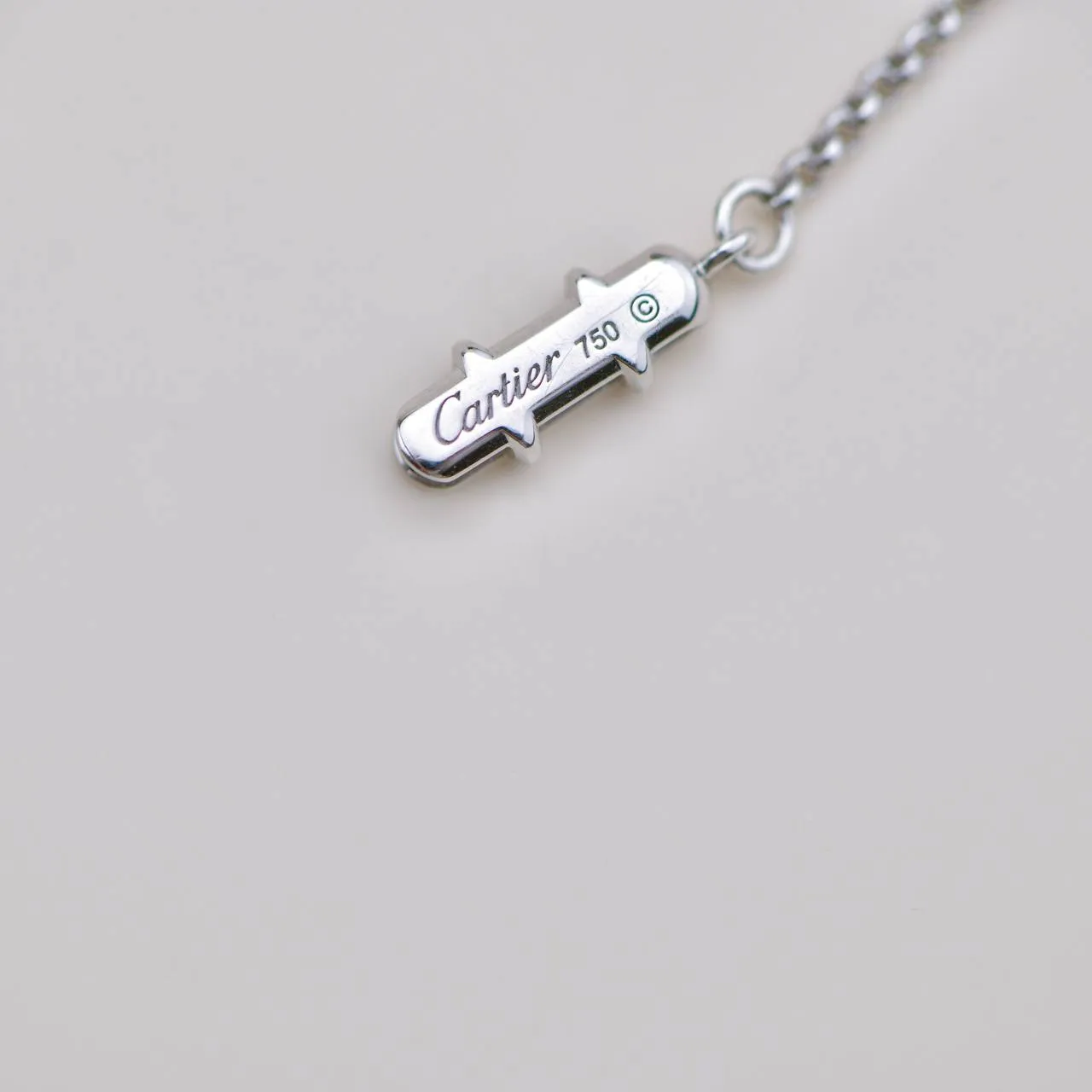 Cartier Caresse D'Orchidees Par Cartier Diamond 18K White Gold Black Onyx Round Pendant Necklace