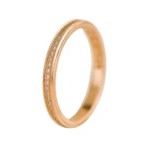 Cartier D'Amour 18k Rose Gold Diamond Wedding Ring Size 51