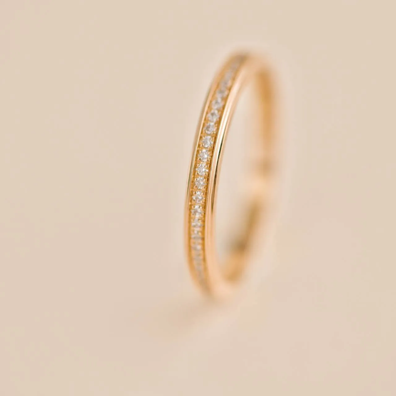 Cartier D'Amour 18k Rose Gold Diamond Wedding Ring Size 51