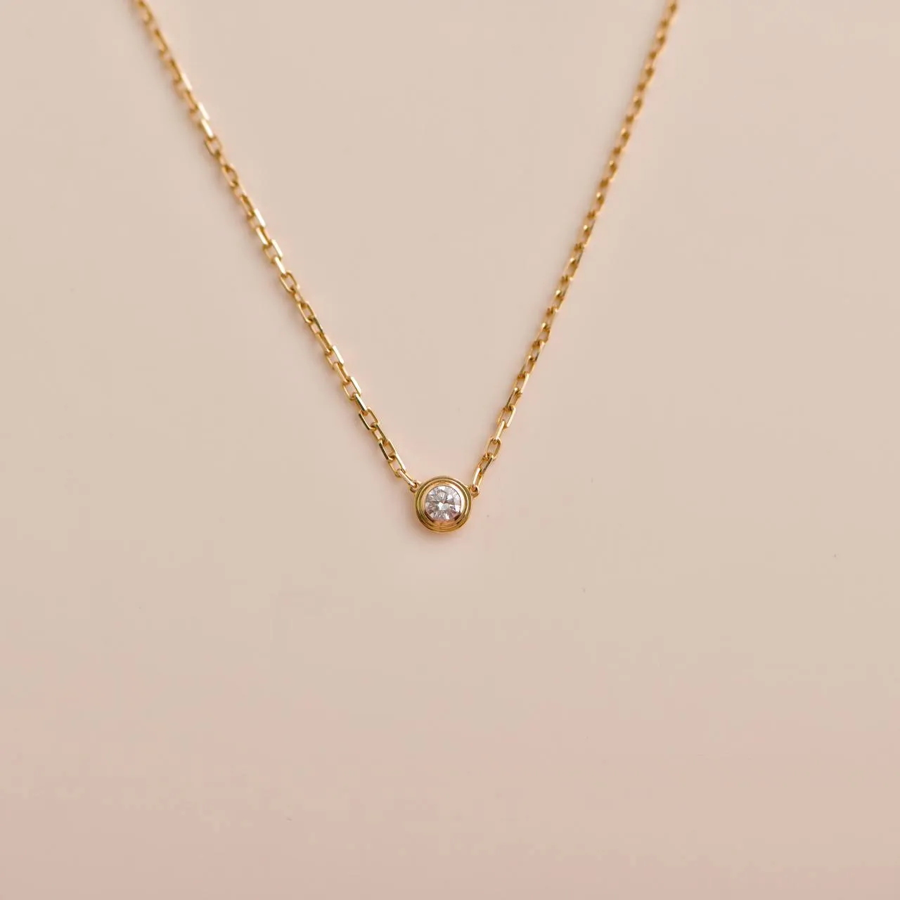 Cartier D'Amour Diamond Small Model Rose Gold Pendant Necklace