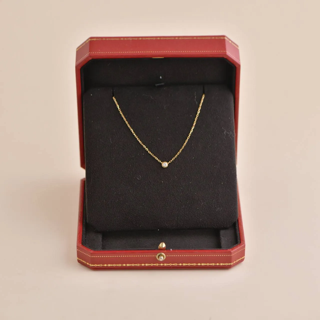 Cartier D'Amour Diamond Small Model Rose Gold Pendant Necklace