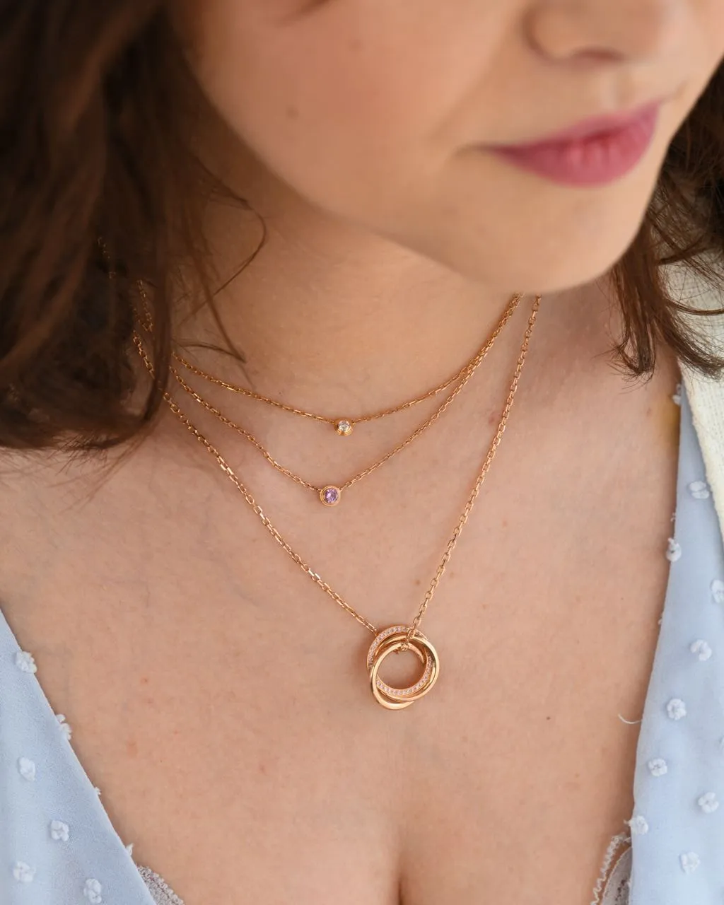 Cartier D'Amour Diamond Small Model Rose Gold Pendant Necklace