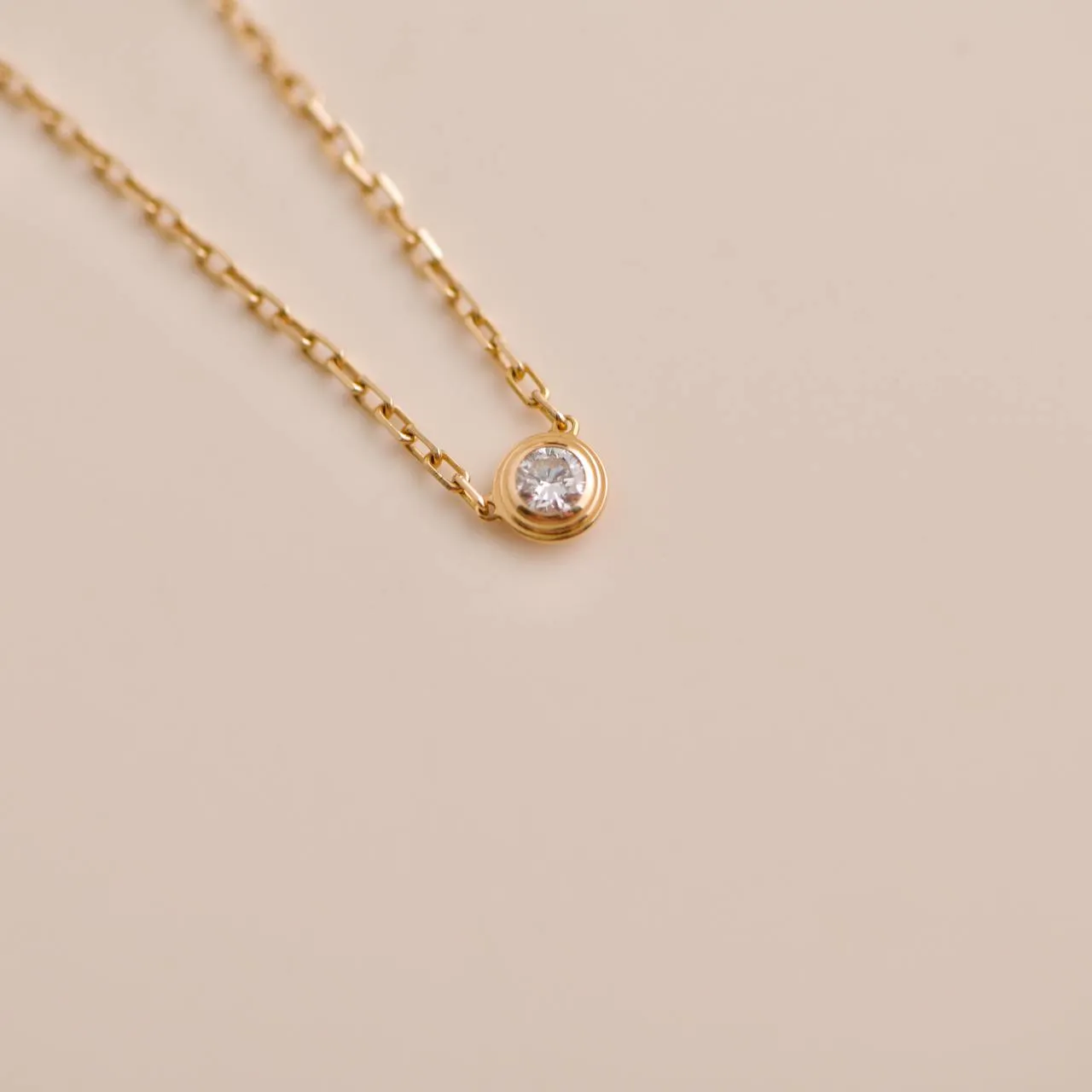 Cartier D'Amour Diamond Small Model Rose Gold Pendant Necklace