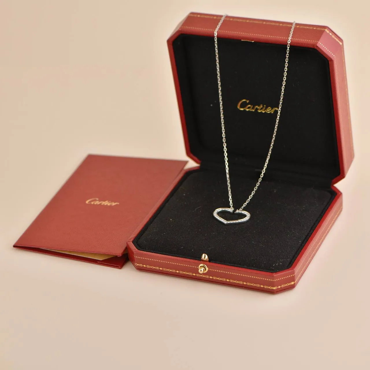 Cartier Hearts and Symbols Diamond 18K White Gold Necklace