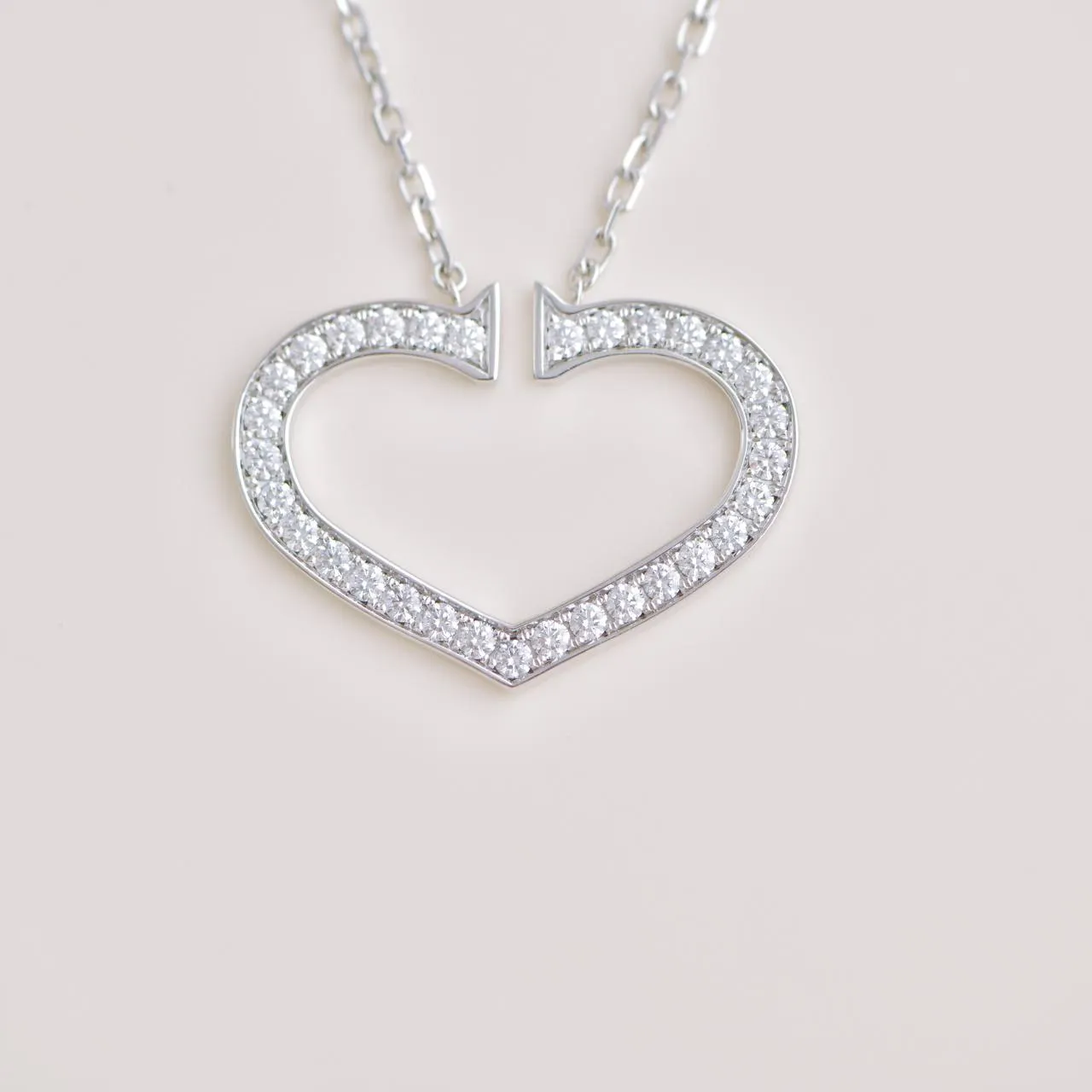 Cartier Hearts and Symbols Diamond 18K White Gold Necklace