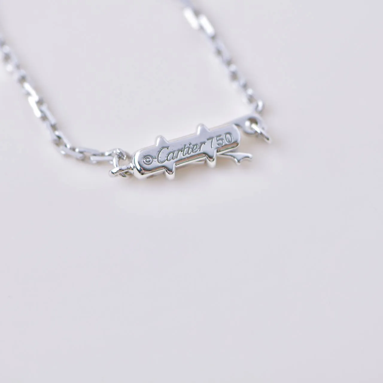 Cartier Hearts and Symbols Diamond Double Heart 18K White Gold Pendant Necklace