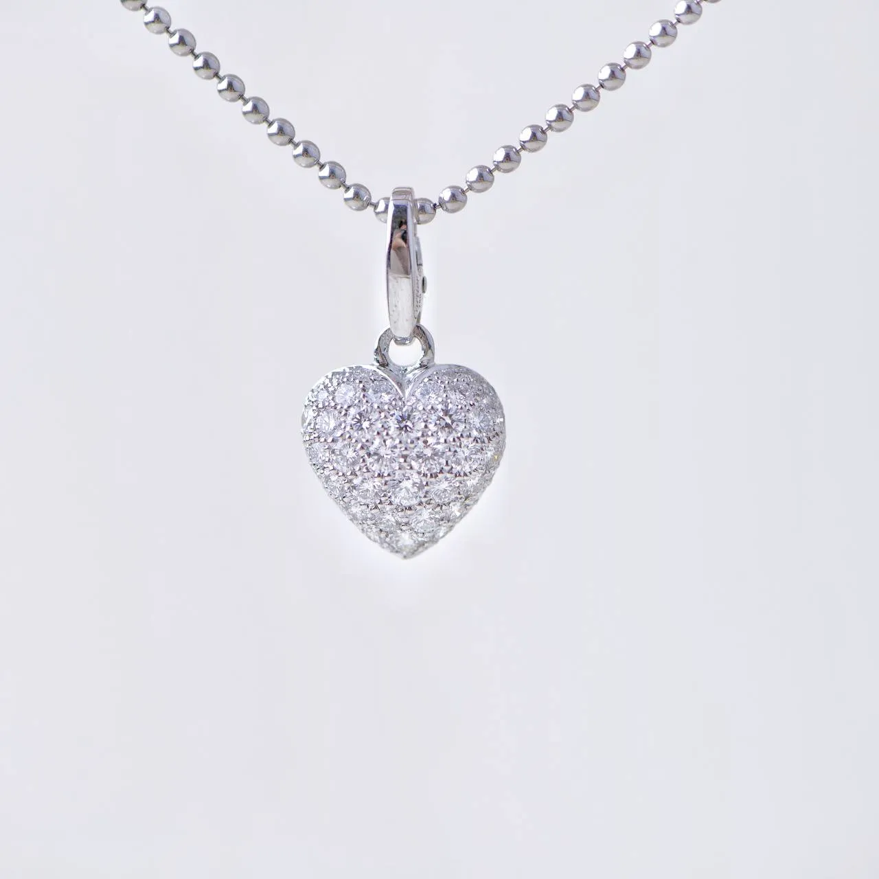 Cartier Hearts and Symbols Diamond Heart White Gold Pendant Necklace