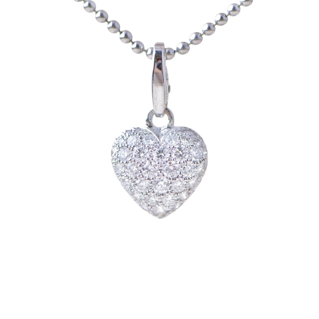Cartier Hearts and Symbols Diamond Heart White Gold Pendant Necklace