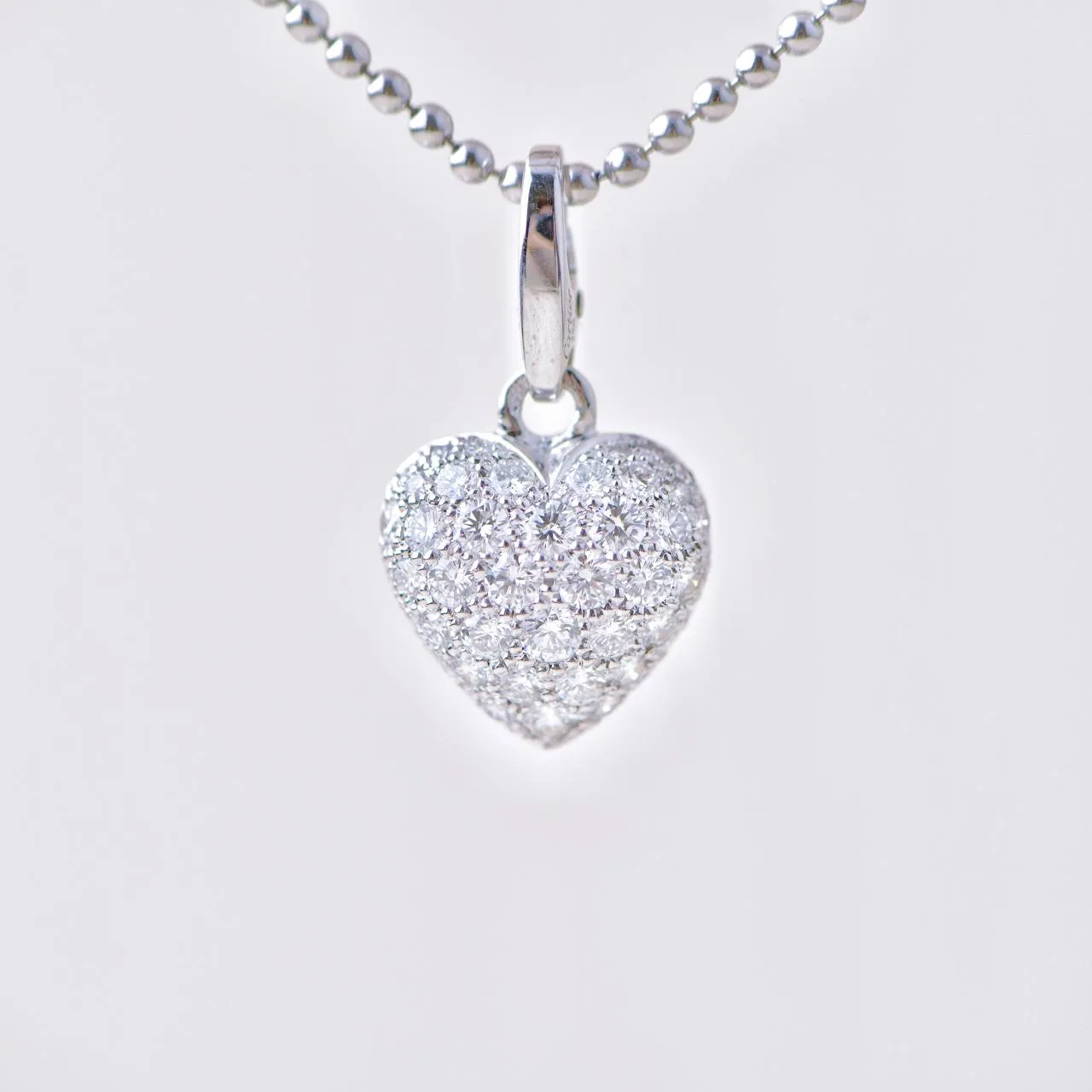 Cartier Hearts and Symbols Diamond Heart White Gold Pendant Necklace