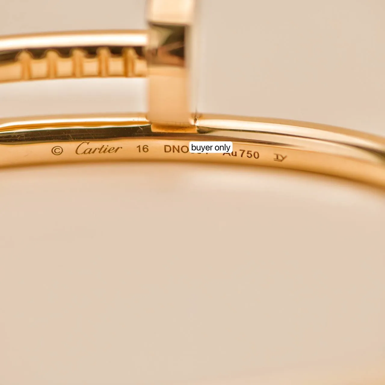 Cartier Juste un Clou 18K Rose Gold Bracelet Size 16