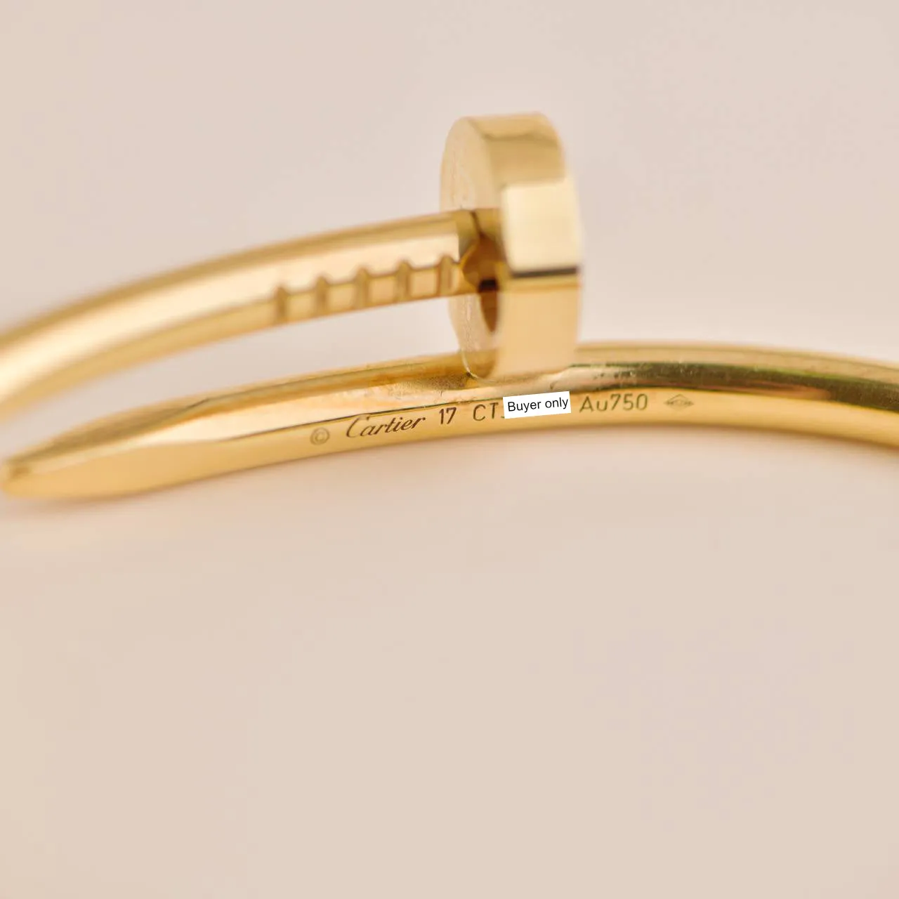 Cartier Juste un Clou 18K Yellow Gold Bracelet Size 17