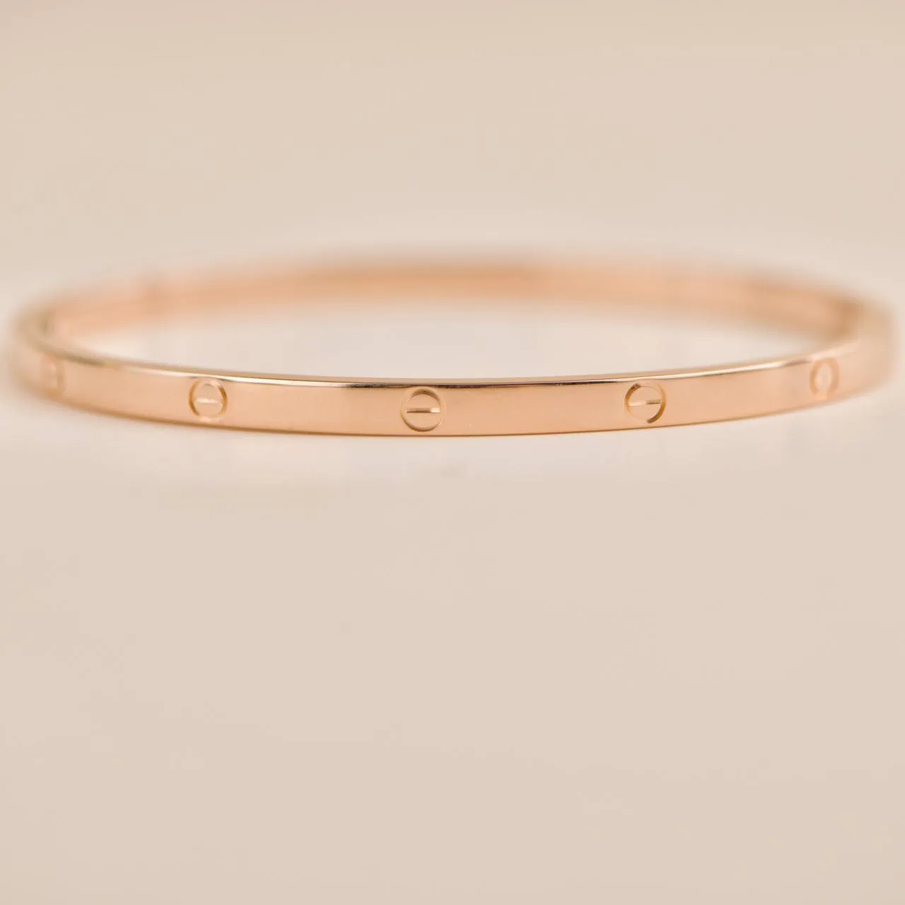 Cartier Love 18K Rose Gold Bracelet Small Model Size 17