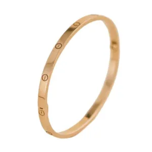 Cartier Love 18K Rose Gold Bracelet Small Model Size 17