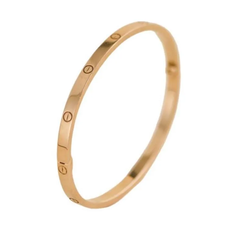 Cartier Love 18K Rose Gold Bracelet Small Model Size 17