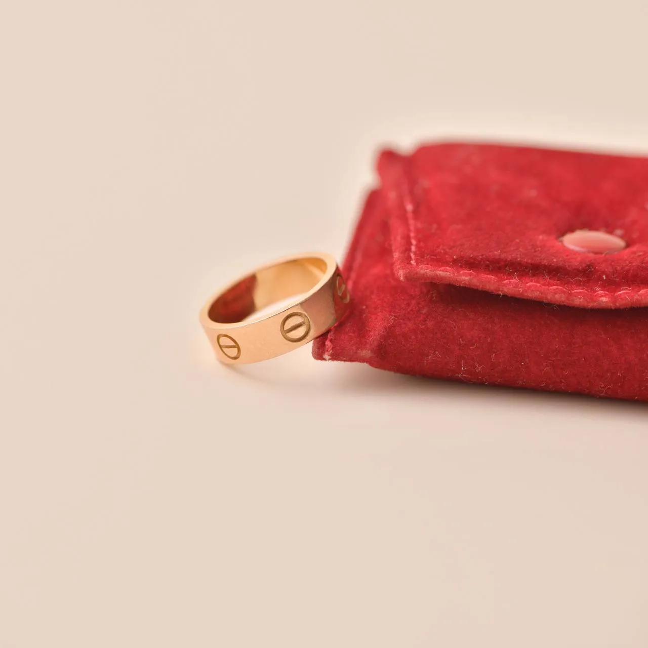 Cartier Love 18K Rose Gold Ring Size 52
