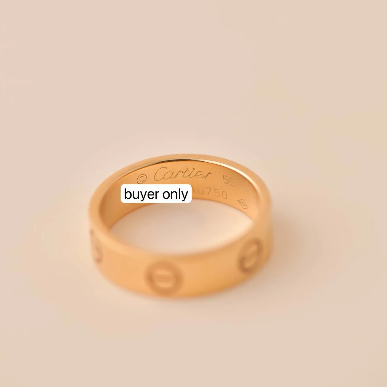 Cartier Love 18K Rose Gold Ring Size 55