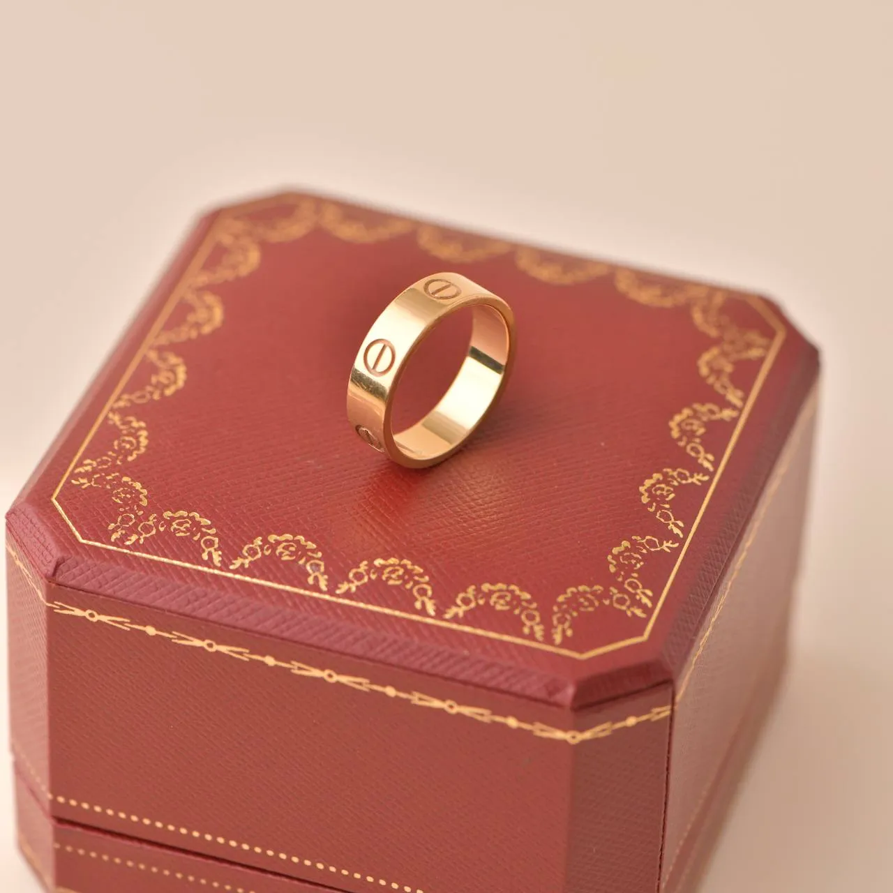 Cartier Love 18K Rose Gold Ring Size 55